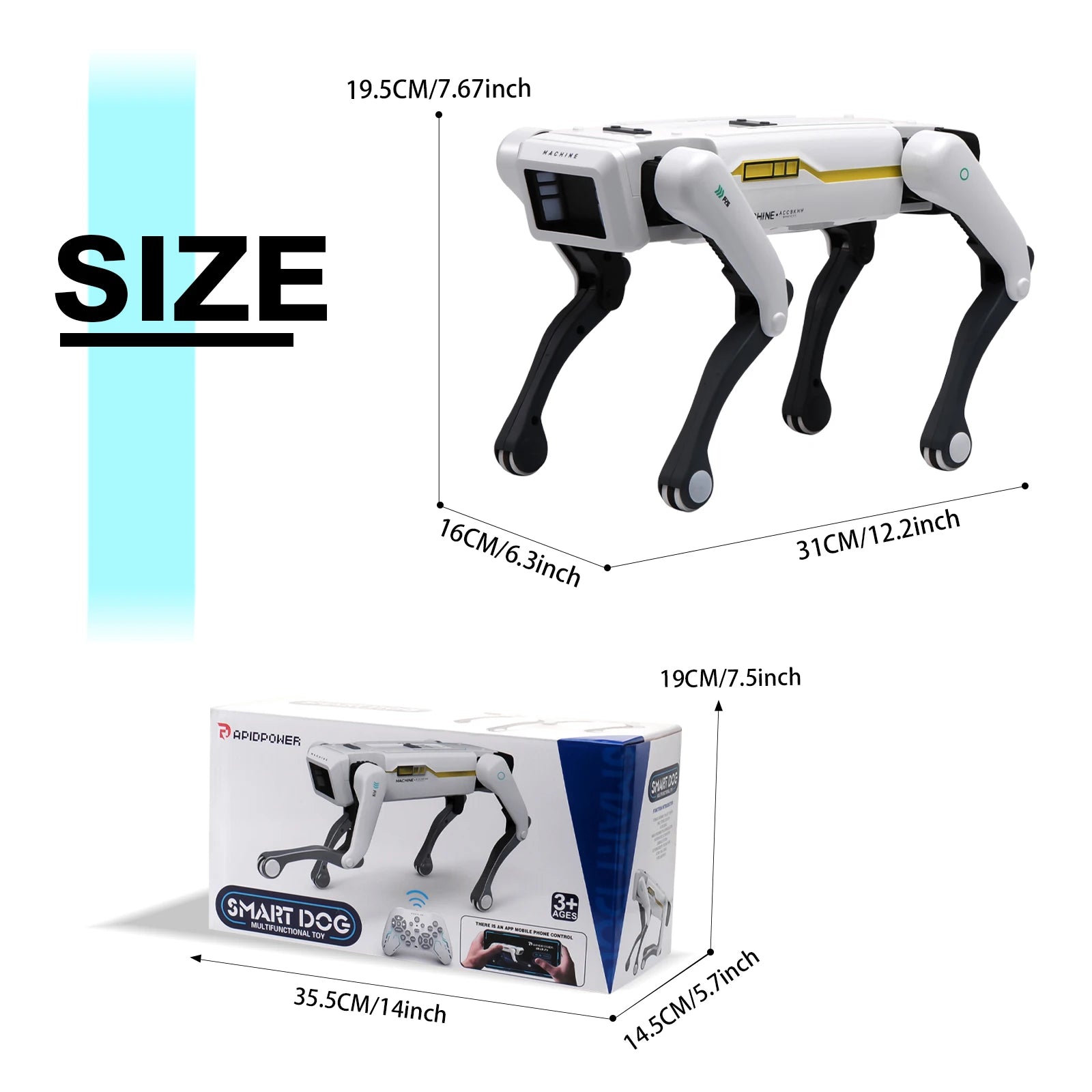 HEPHAESTUS AI Robot Dog – Voice Control, APP Programming & Dancing