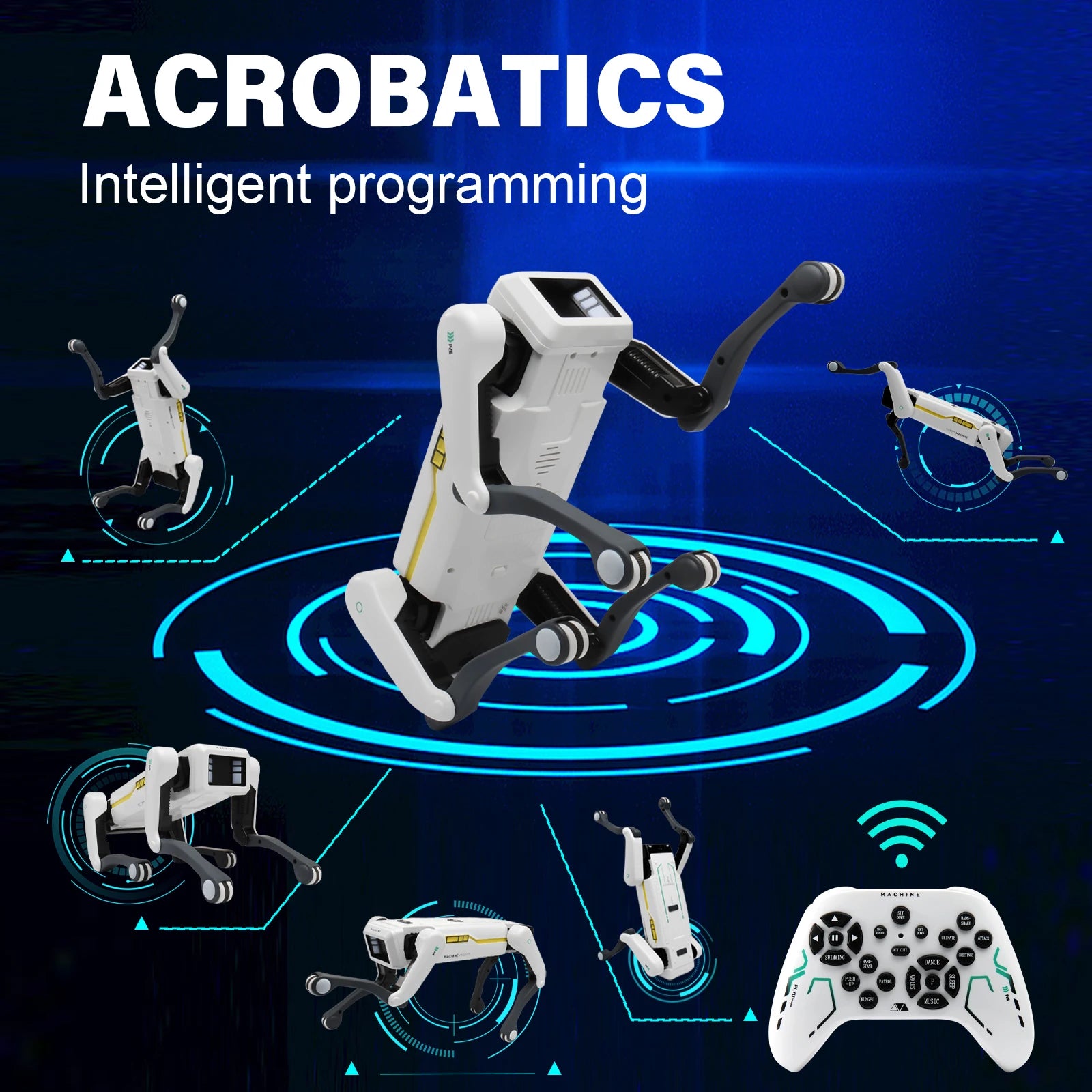 HEPHAESTUS AI Robot Dog – Voice Control, APP Programming & Dancing