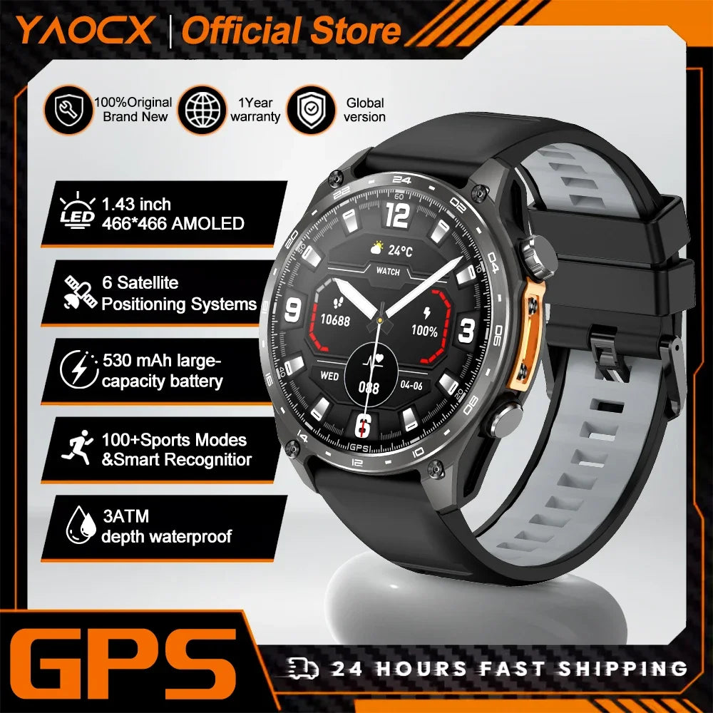 POSEIDON Smart Watch – Built-in GPS, 100+ Sport Modes & Bluetooth Call