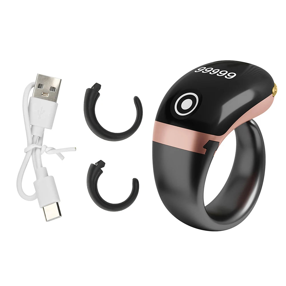 JANUS Smart Counter Ring – OLED Display, APP Counting & Silent Touch