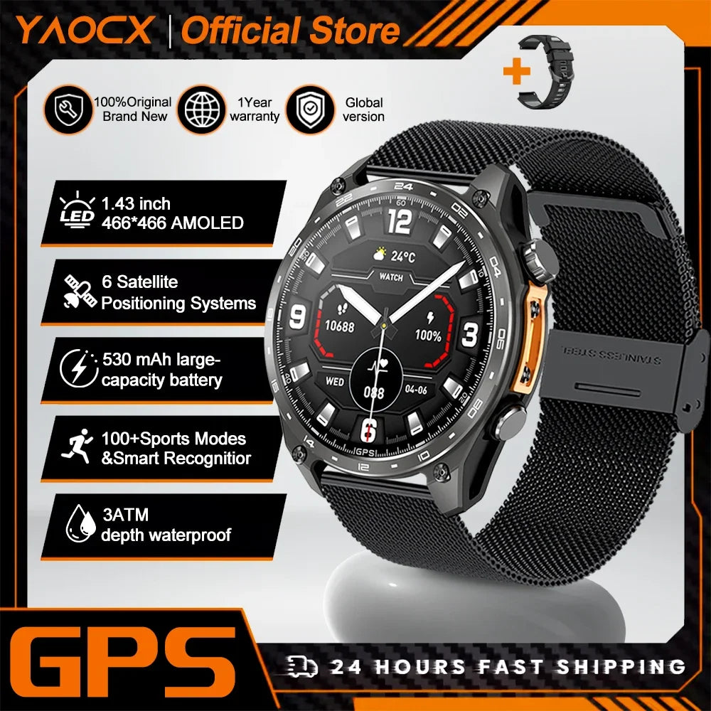 POSEIDON Smart Watch – Built-in GPS, 100+ Sport Modes & Bluetooth Call