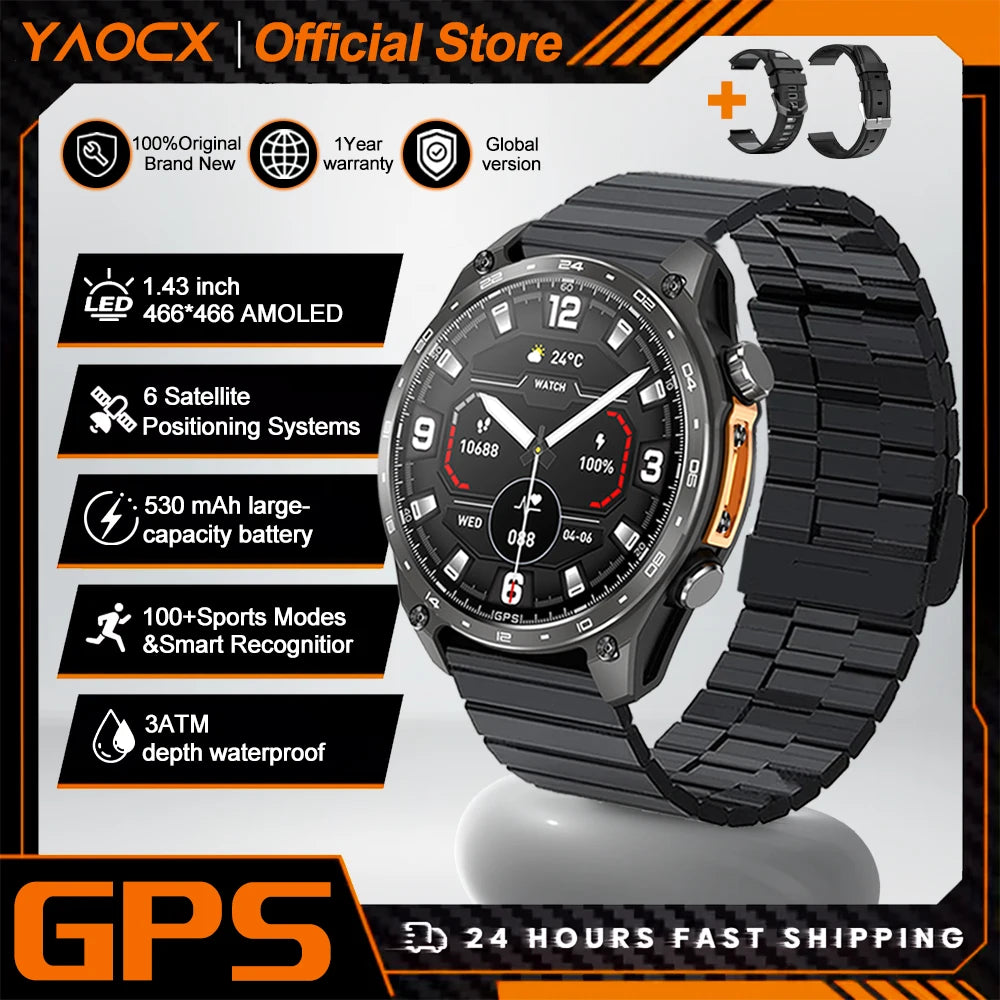 POSEIDON Smart Watch – Built-in GPS, 100+ Sport Modes & Bluetooth Call