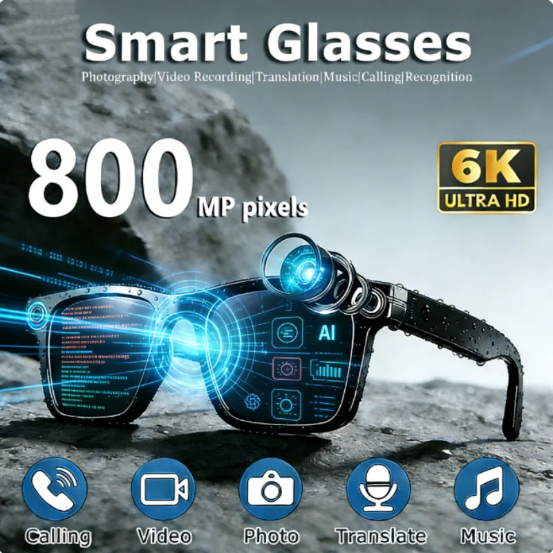 ORACLE AI Smart Glasses – 4K, ChatGPT, 100MP Camera & Voice Assistant