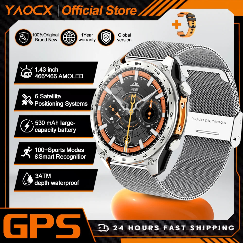 POSEIDON Smart Watch – Built-in GPS, 100+ Sport Modes & Bluetooth Call
