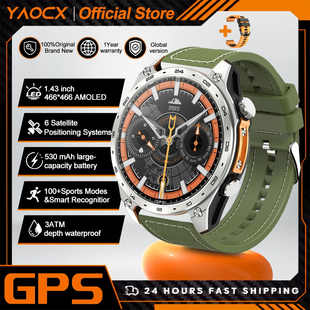 POSEIDON Smart Watch – Built-in GPS, 100+ Sport Modes & Bluetooth Call