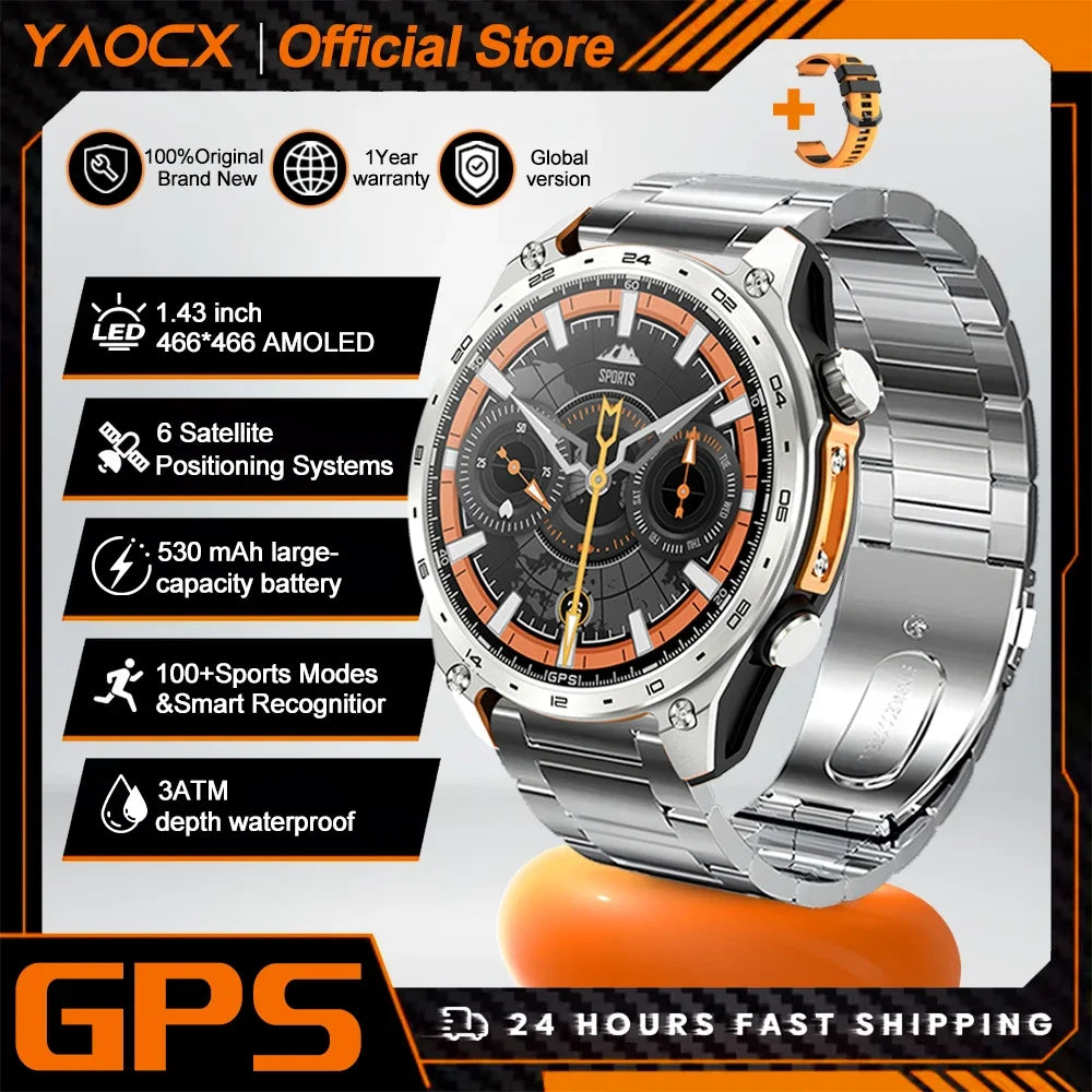 POSEIDON Smart Watch – Built-in GPS, 100+ Sport Modes & Bluetooth Call