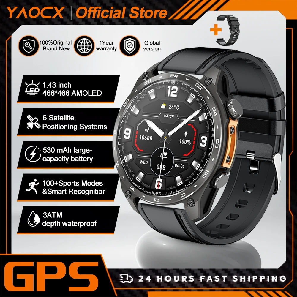 POSEIDON Smart Watch – Built-in GPS, 100+ Sport Modes & Bluetooth Call