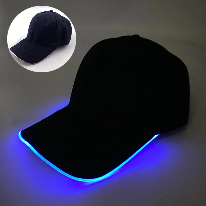 NEON LED Optical Fibre Cap – NightClub, Concert & Masquerade Hat