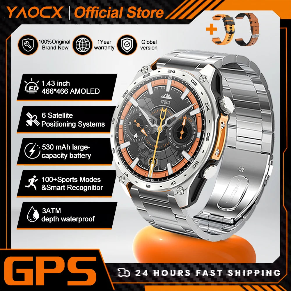 POSEIDON Smart Watch – Built-in GPS, 100+ Sport Modes & Bluetooth Call