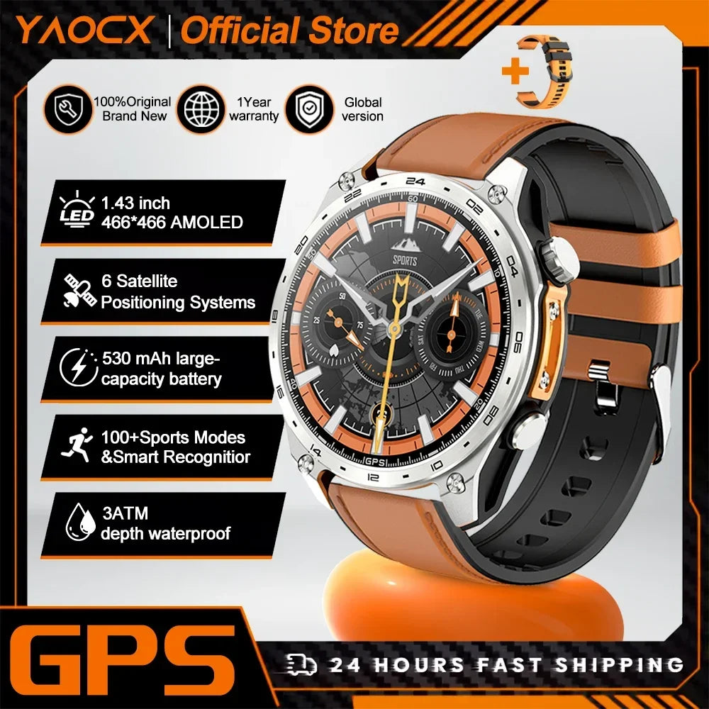 POSEIDON Smart Watch – Built-in GPS, 100+ Sport Modes & Bluetooth Call