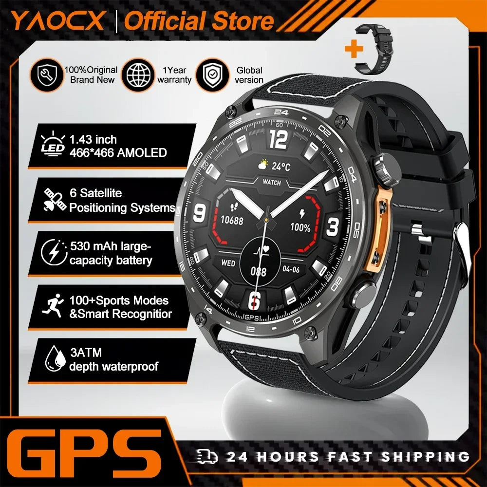 POSEIDON Smart Watch – Built-in GPS, 100+ Sport Modes & Bluetooth Call