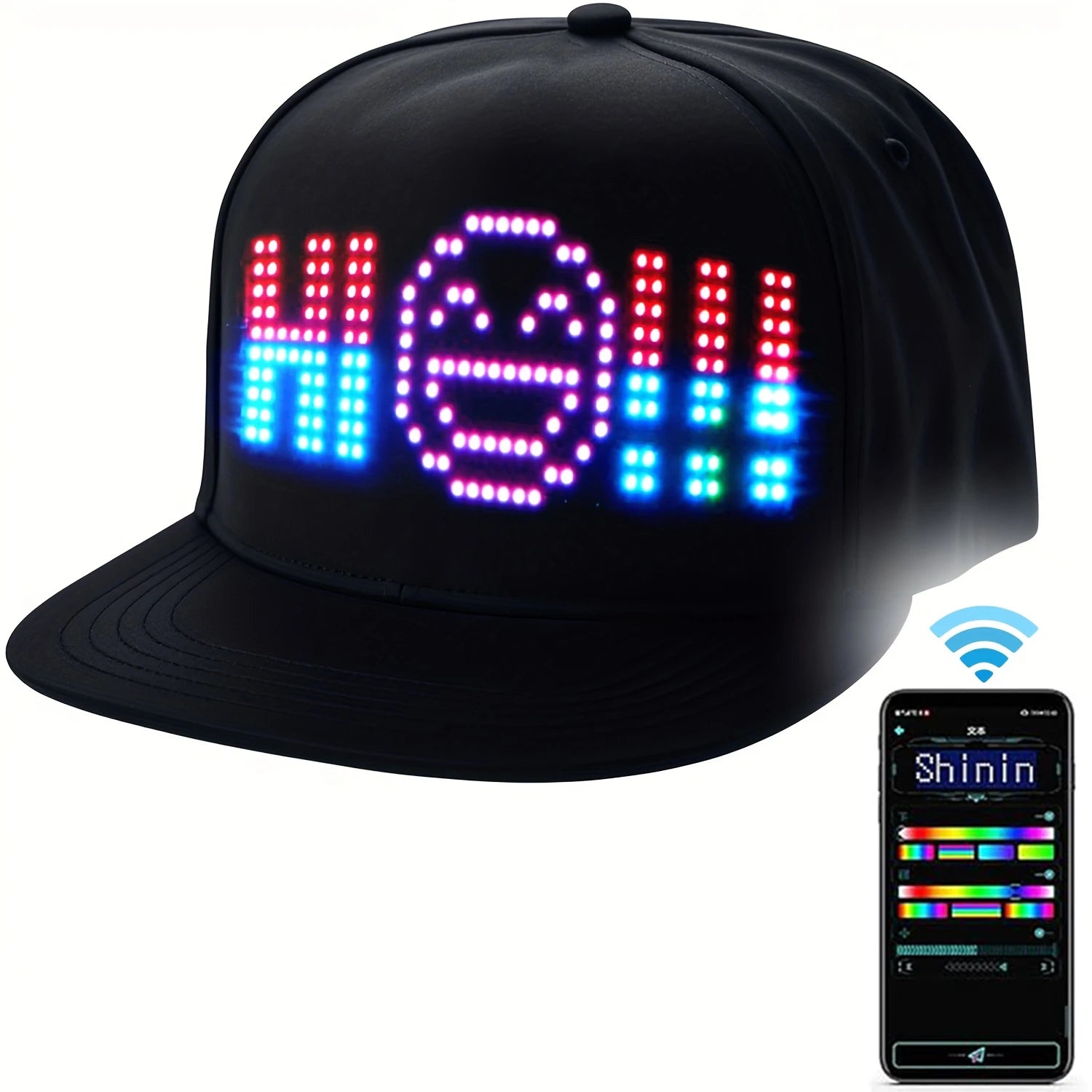 PIXEL LED Baseball Cap – APP Controlled, Programmable Text, Music & Images