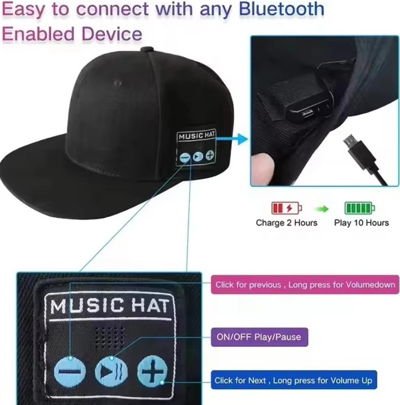 LYRA Bluetooth Speaker Cap – Dual Speakers, Wireless Headset & Outdoor Audio