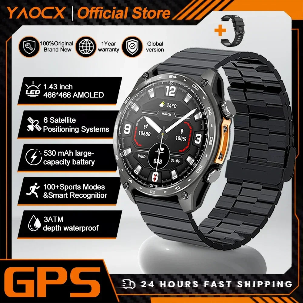 POSEIDON Smart Watch – Built-in GPS, 100+ Sport Modes & Bluetooth Call