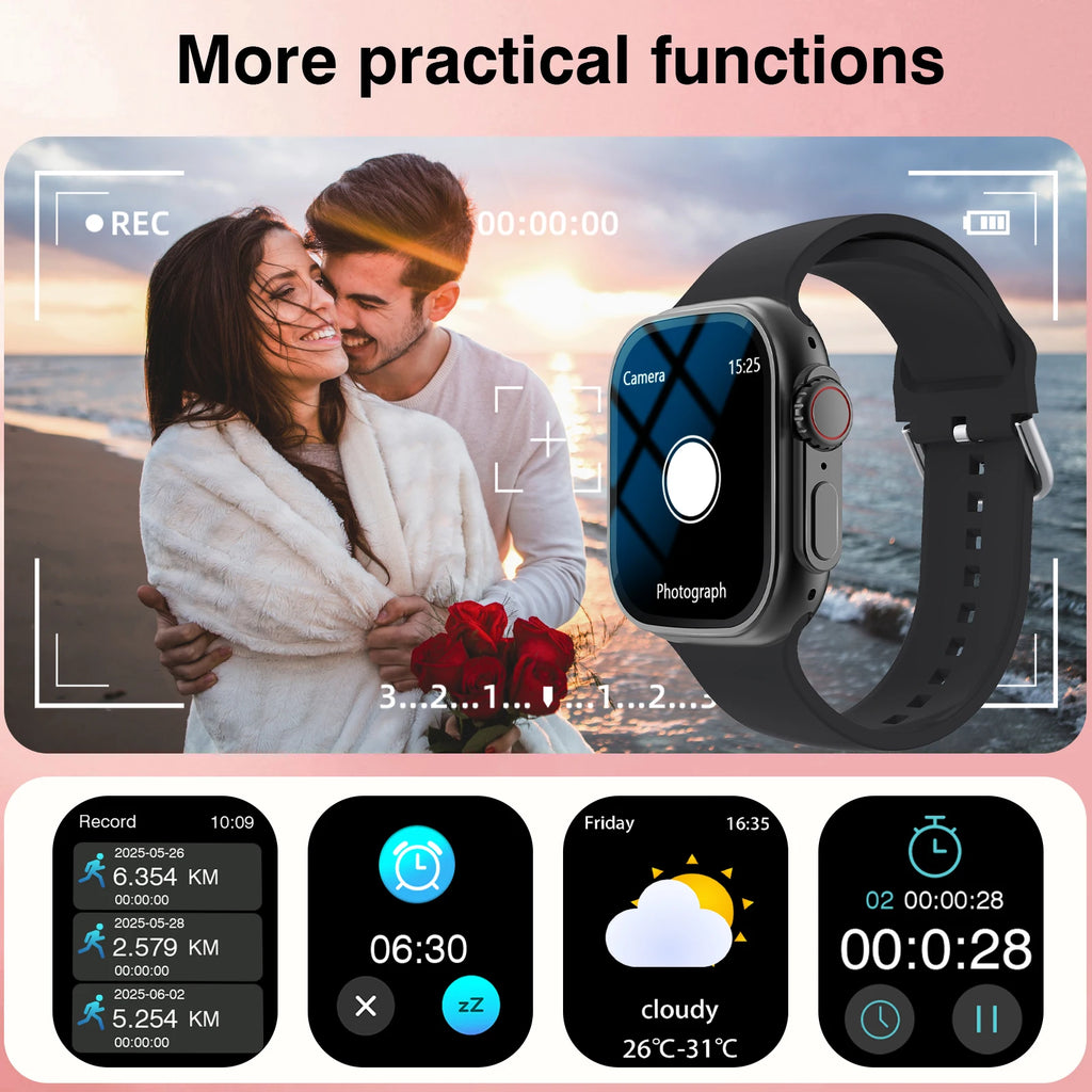 CHRONOS Smart Watch – Bluetooth Call, Music & USB Charging