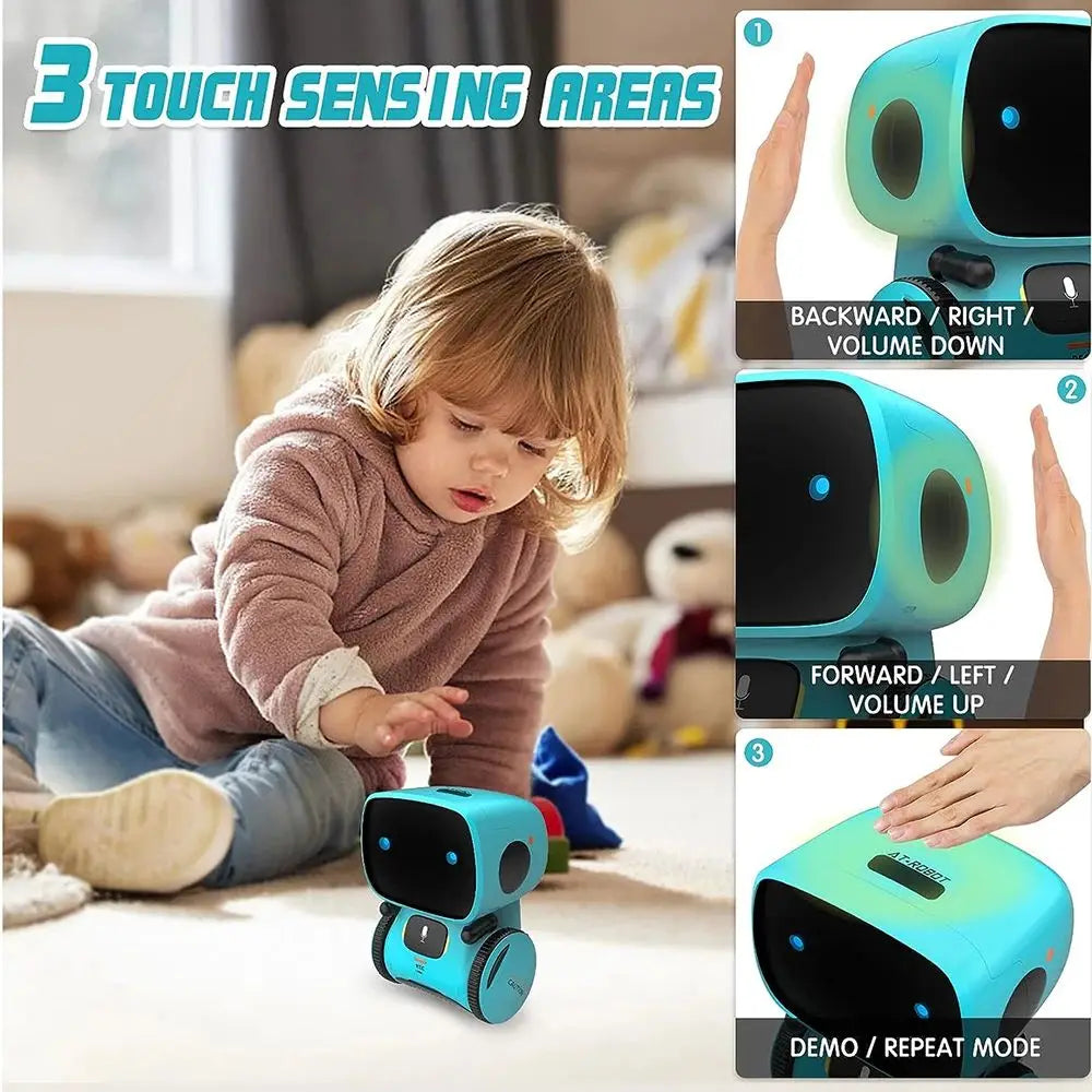 HERMES EMO Robot – Multilingual Voice & Touch Interactive Educational Toy