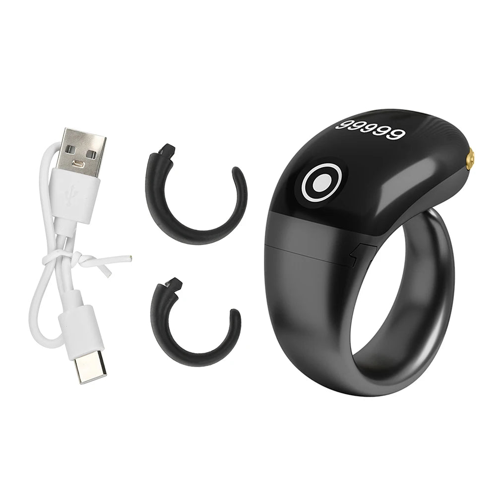 JANUS Smart Counter Ring – OLED Display, APP Counting & Silent Touch