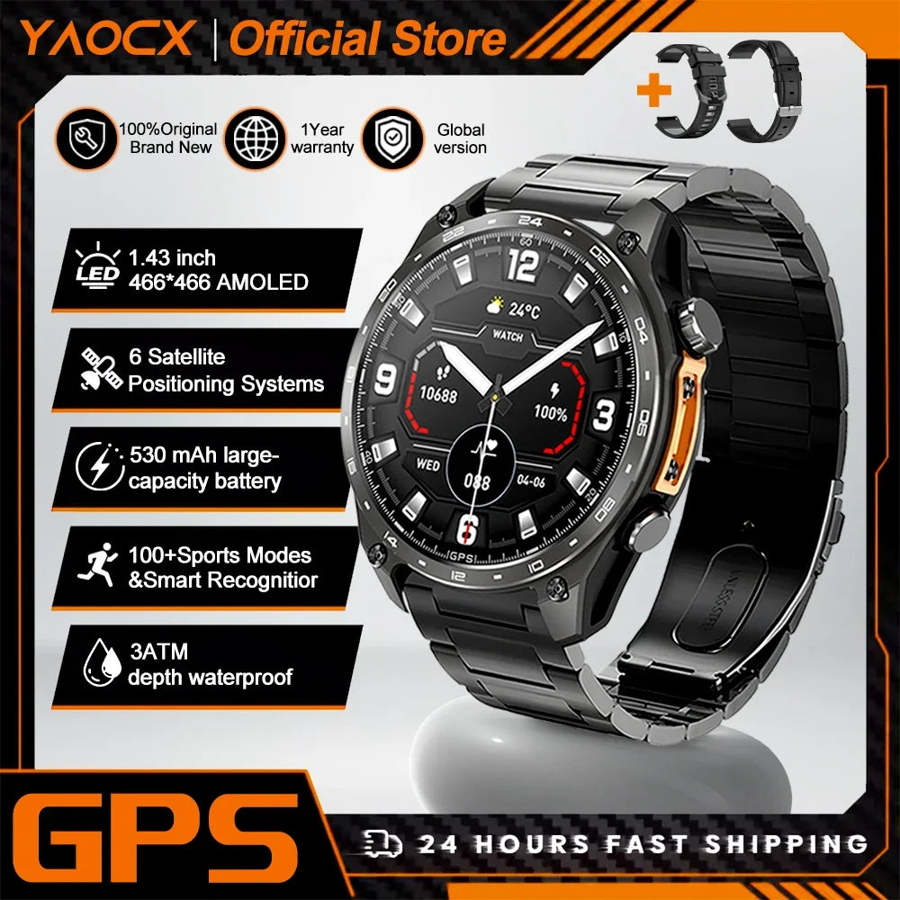 POSEIDON Smart Watch – Built-in GPS, 100+ Sport Modes & Bluetooth Call