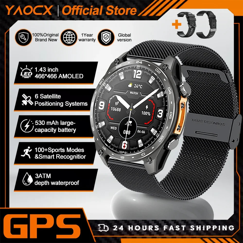 POSEIDON Smart Watch – Built-in GPS, 100+ Sport Modes & Bluetooth Call