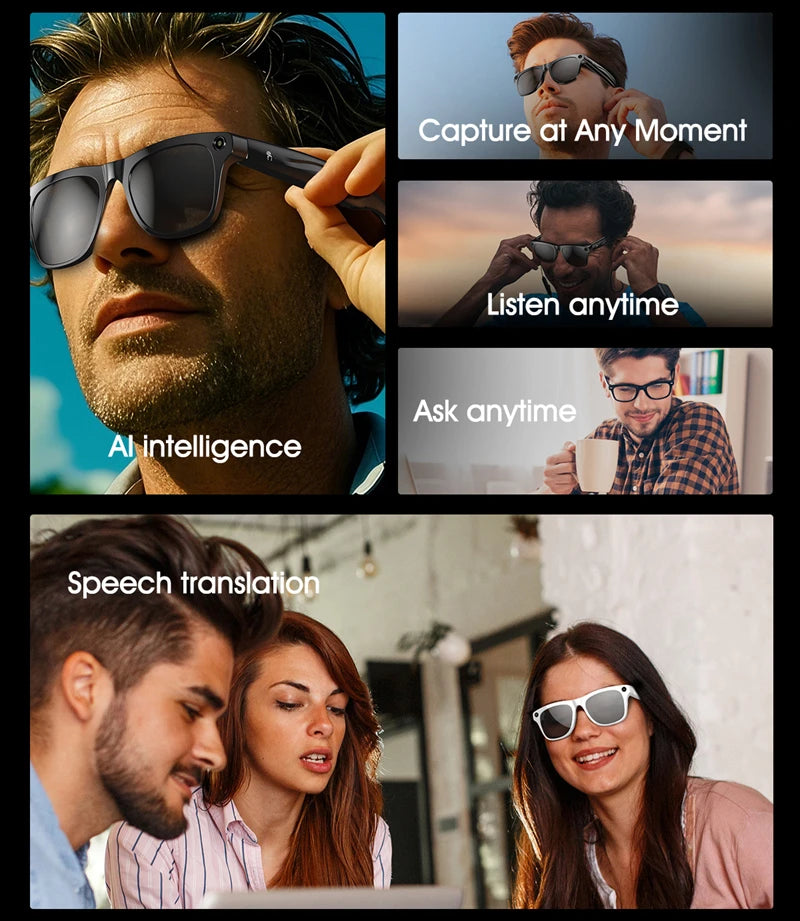 ORACLE AI Smart Glasses – 4K, ChatGPT, 100MP Camera & Voice Assistant