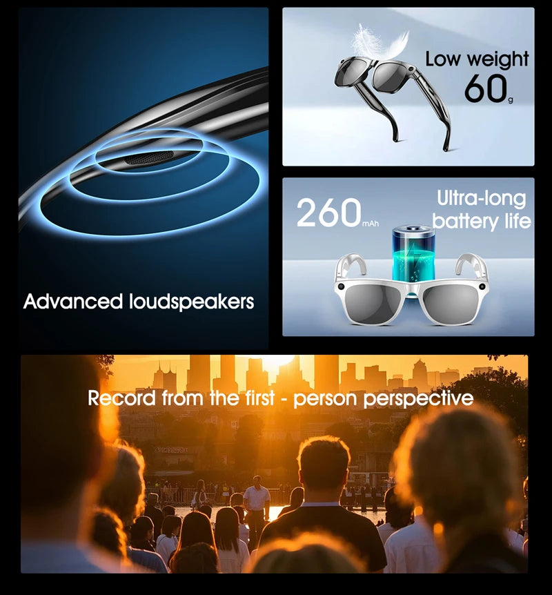 ORACLE AI Smart Glasses – 4K, ChatGPT, 100MP Camera & Voice Assistant