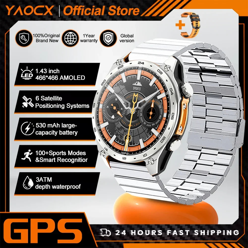 POSEIDON Smart Watch – Built-in GPS, 100+ Sport Modes & Bluetooth Call