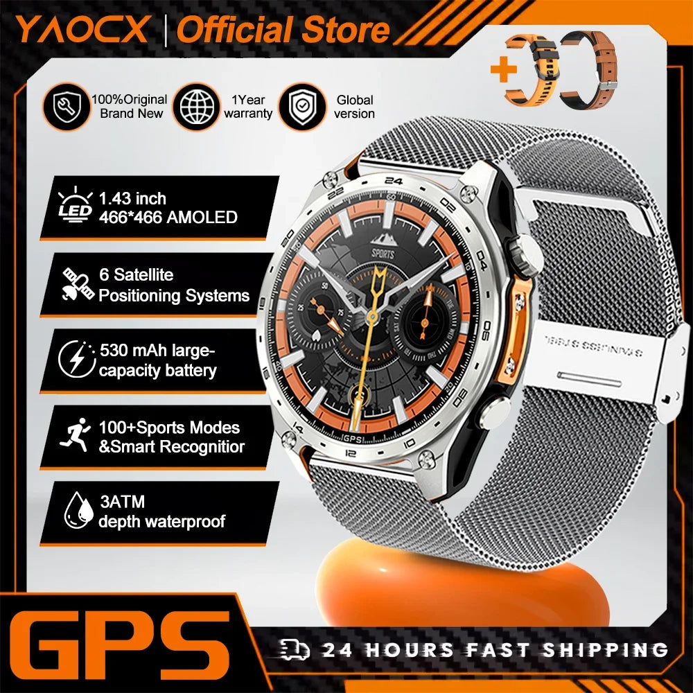 POSEIDON Smart Watch – Built-in GPS, 100+ Sport Modes & Bluetooth Call