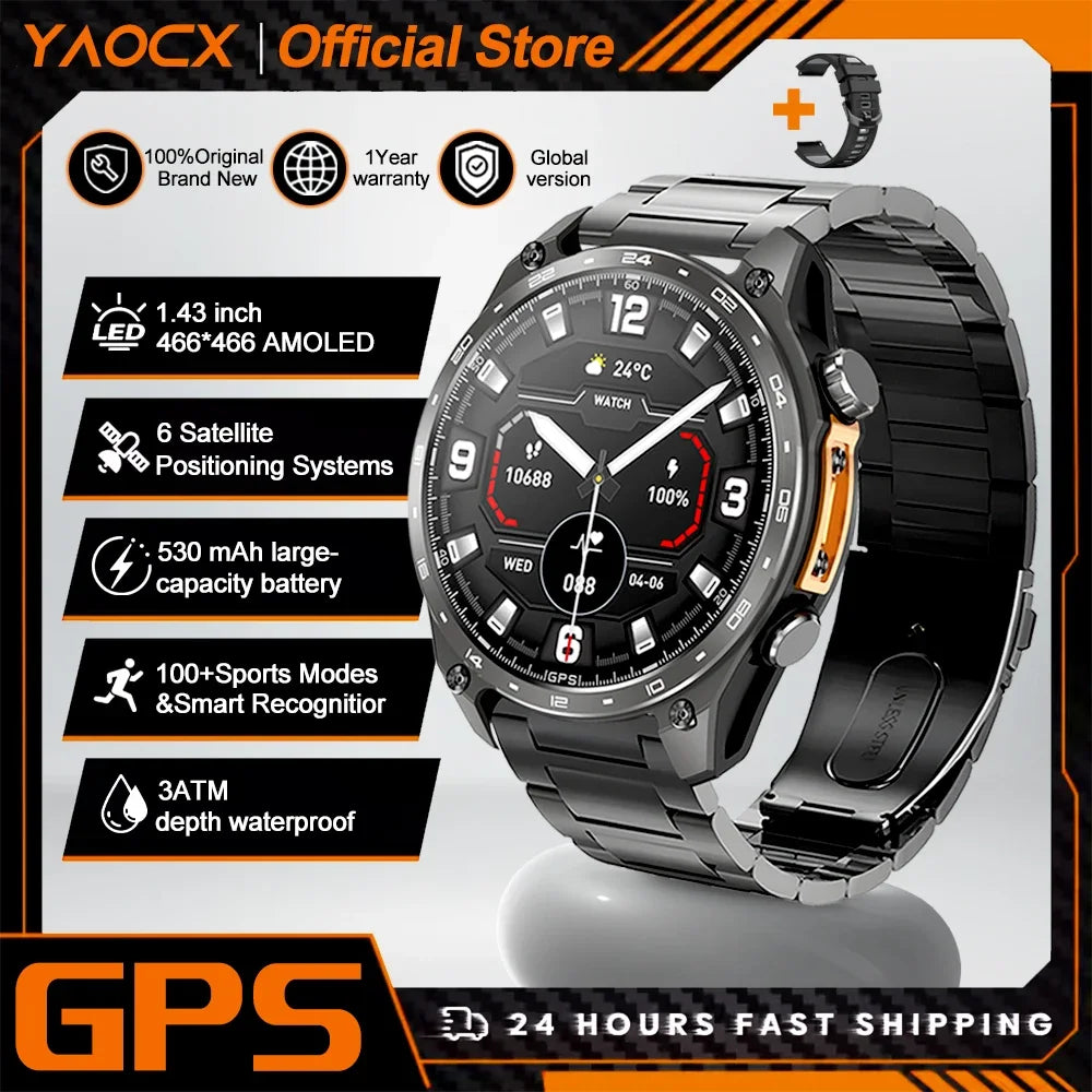POSEIDON Smart Watch – Built-in GPS, 100+ Sport Modes & Bluetooth Call