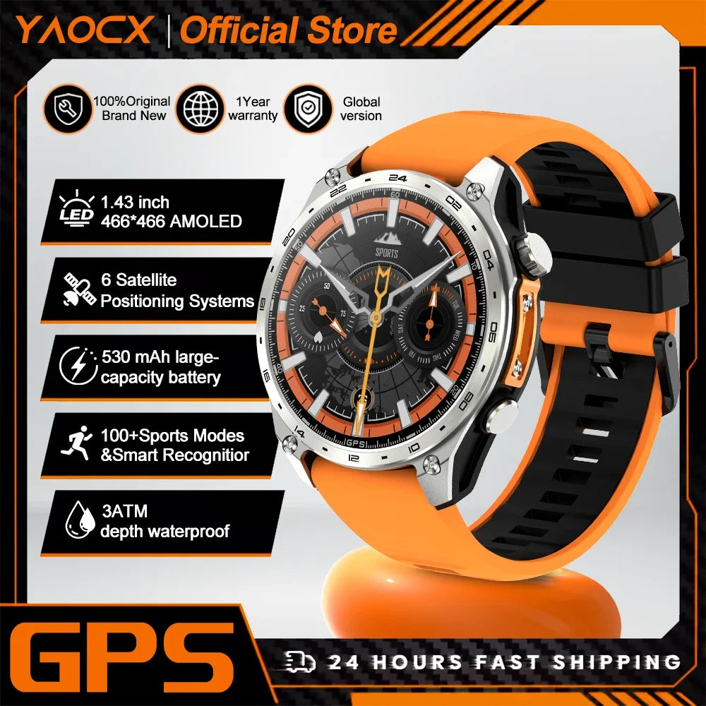 POSEIDON Smart Watch – Built-in GPS, 100+ Sport Modes & Bluetooth Call