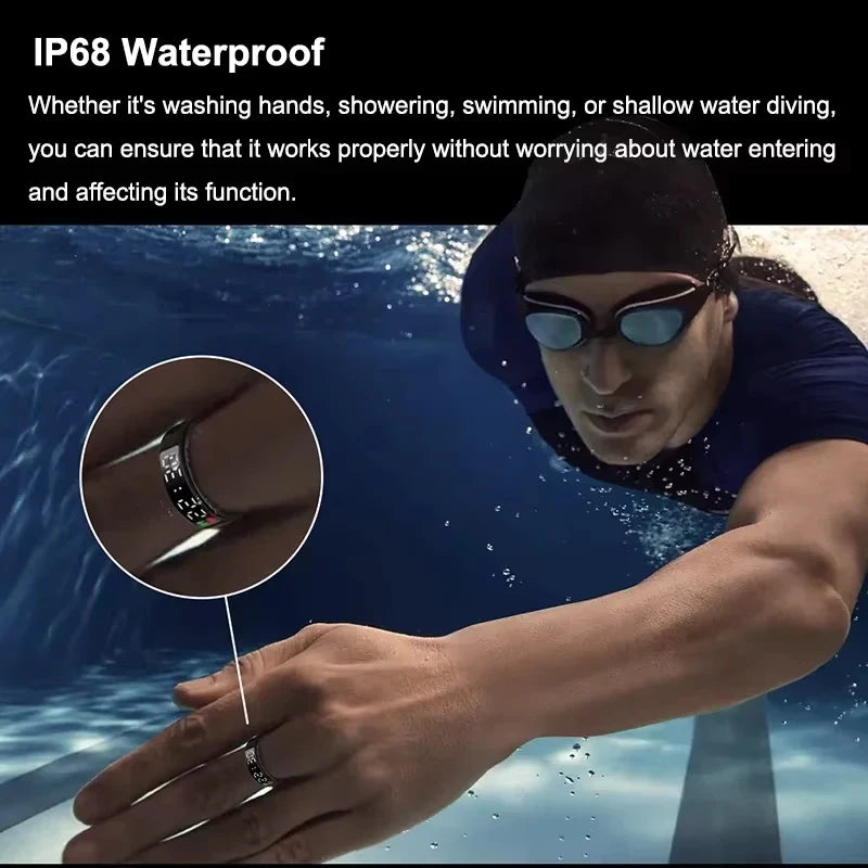 ZEUS Smart Ring – LED Display, Heart Rate & Blood Oxygen Monitor