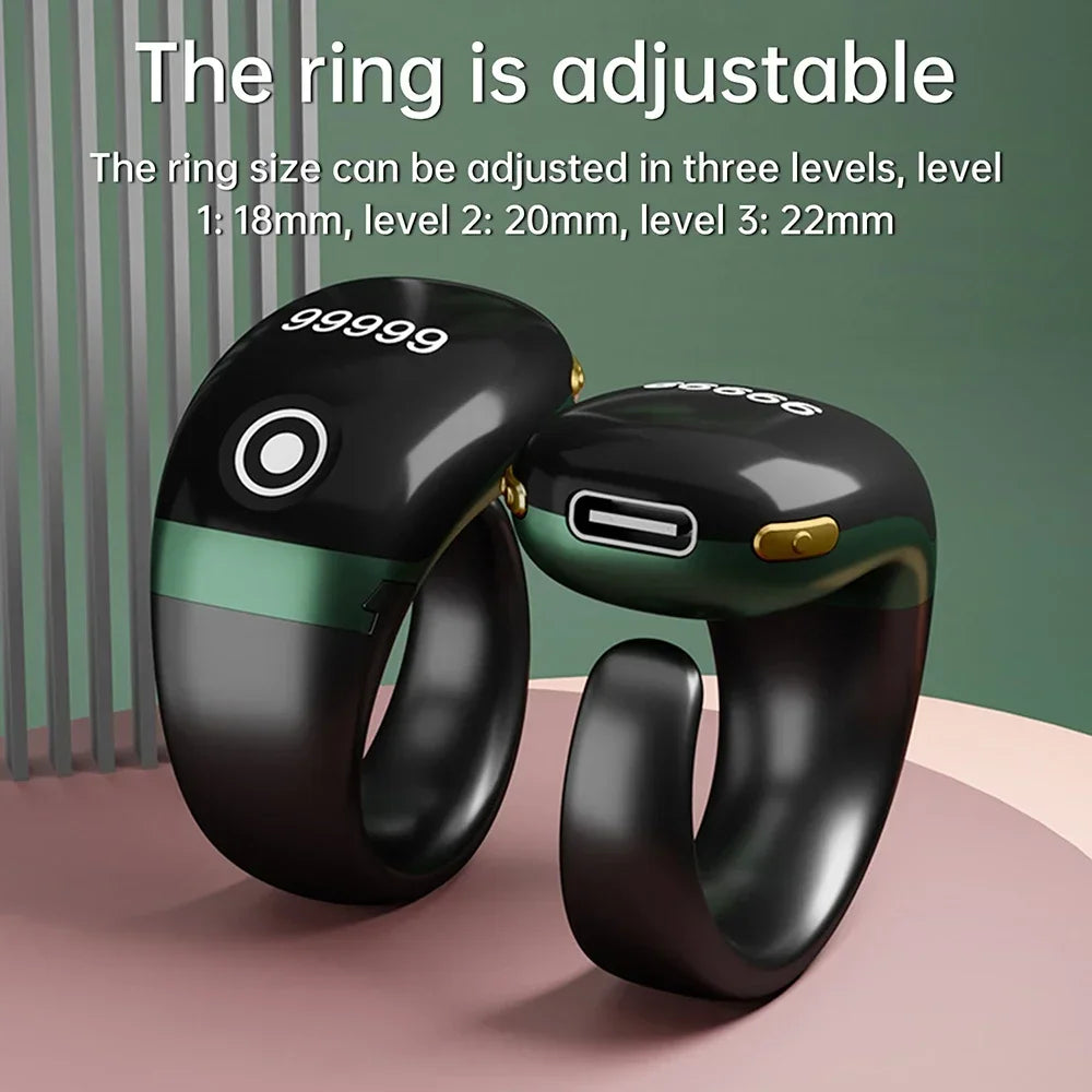 JANUS Smart Counter Ring – OLED Display, APP Counting & Silent Touch