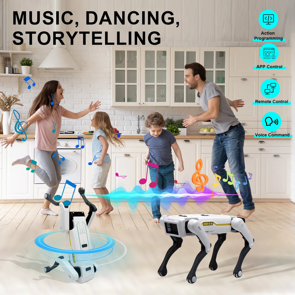 HEPHAESTUS AI Robot Dog – Voice Control, APP Programming & Dancing