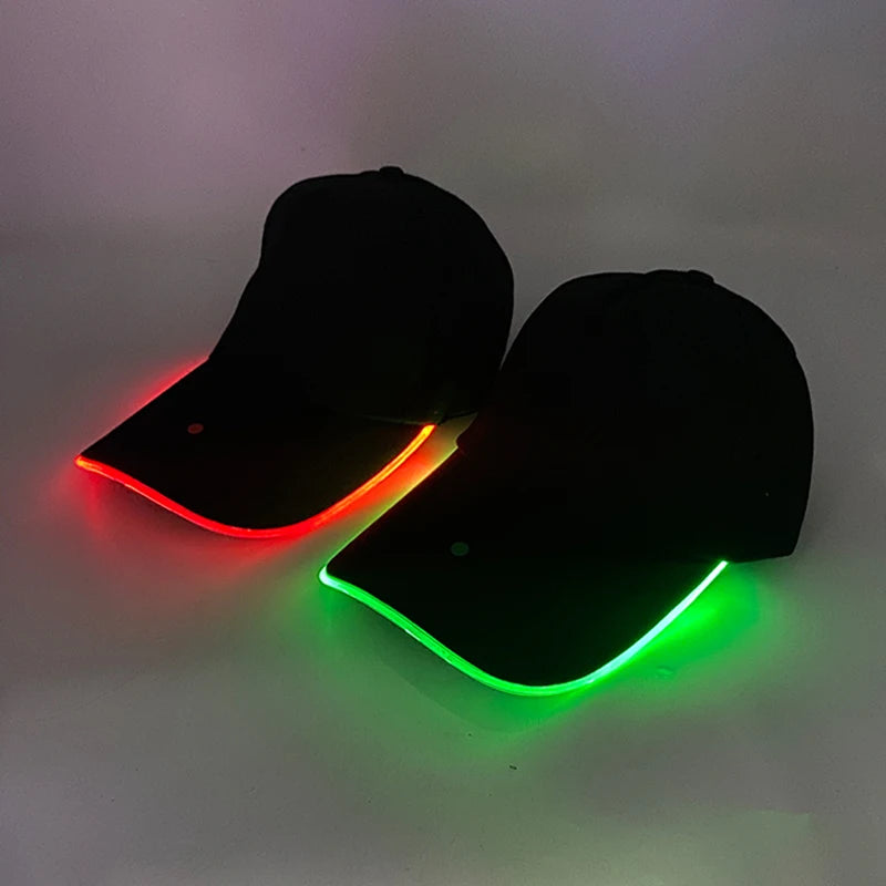 NEON LED Optical Fibre Cap – NightClub, Concert & Masquerade Hat