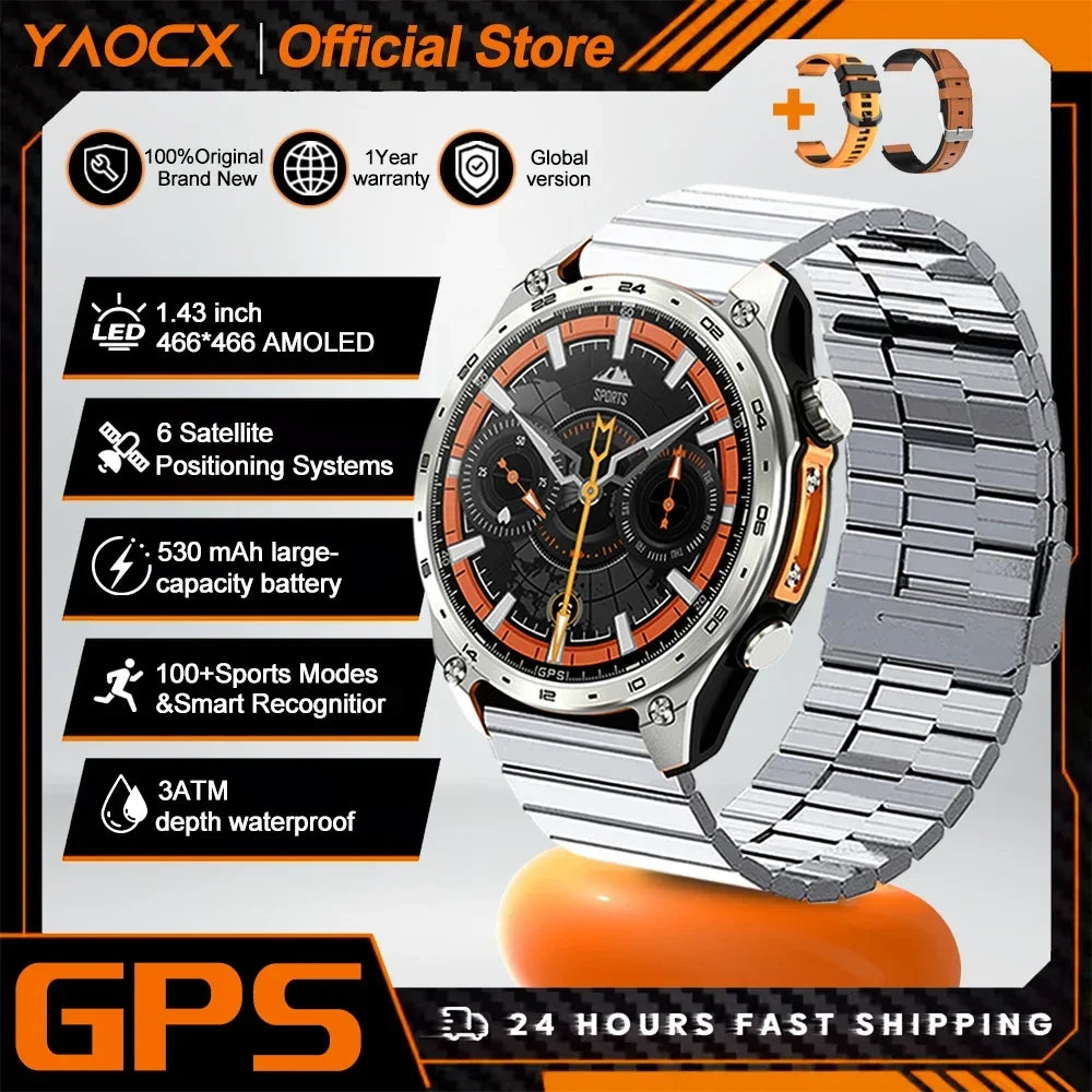 POSEIDON Smart Watch – Built-in GPS, 100+ Sport Modes & Bluetooth Call